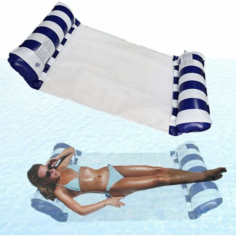 Flotador Inflable Piscina Flotador Hamaca Flotante Reclinable Flotador Hamaca De Agua Hamaca Flotante Plegable Tumbona Portátil Flotador Ultraligero
