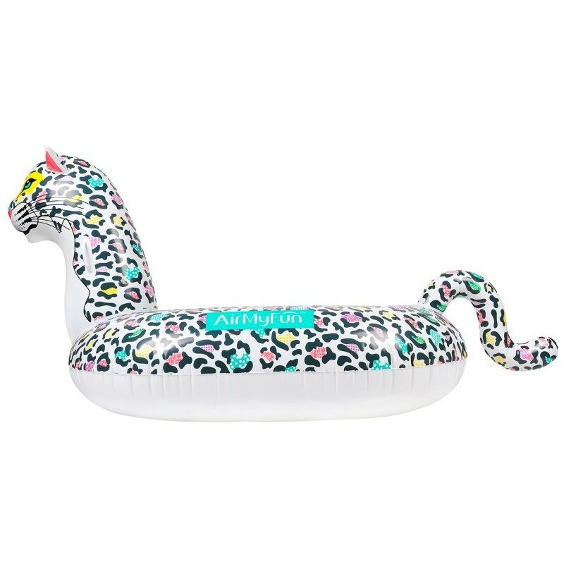 

Flotador montable XXL para piscina y playa-Leopardo- 150x150x105cm - Negro