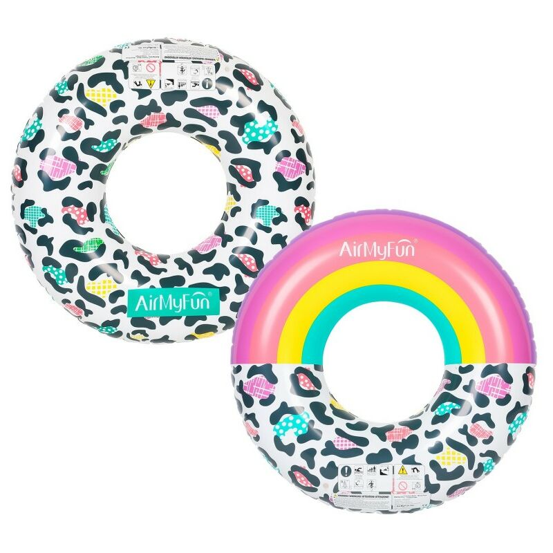 

Flotador redondo XXL x 2 para piscina y playa - Pack Twin Donut Leopardo ø120cm - Multicolor