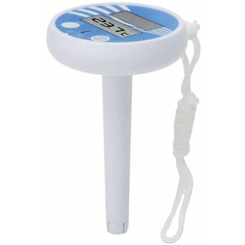 Flottant Thermomètre-Bleu De Piscine Solaire Powered Numérique Indicateur De Température De l'eau avec La Chaîne pour L'extérieur/Intérieur Piscines,