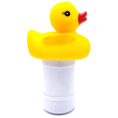 Flotteur de Chlore, Distributeur Automatique de Dose de Piscine en Forme de Canard pour Grandes et Petites Piscines, Bain à Remous, Spa, Jardin (Jaune)