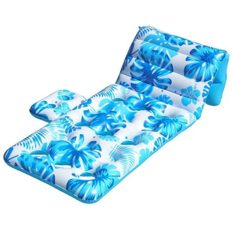 Flotteurs de piscine gonflables avec porte-gobelets pour adultes, dossier réglable, chaise longue gonflable, radeaux de piscine