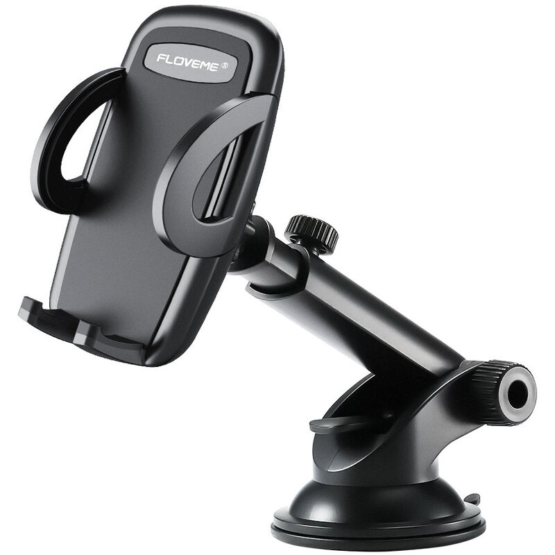 

Parabrisas Soporte para telefono para automovil Tablero de instrumentos Soporte para telefono celular Soporte universal,Negro - Floveme