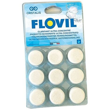 Floculant clarifiant 11 Gr Flovil- Blister de 9 pastilles