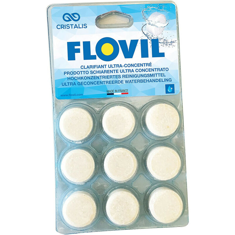 

9 tabletas - floculante para piscinas. - Flovil