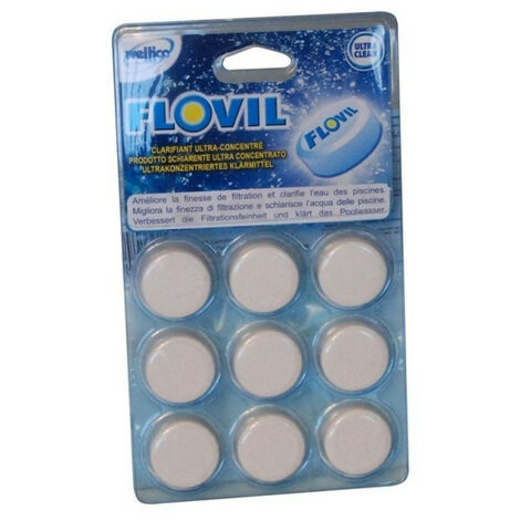 Flovil 9 pastilles - floculant piscine.