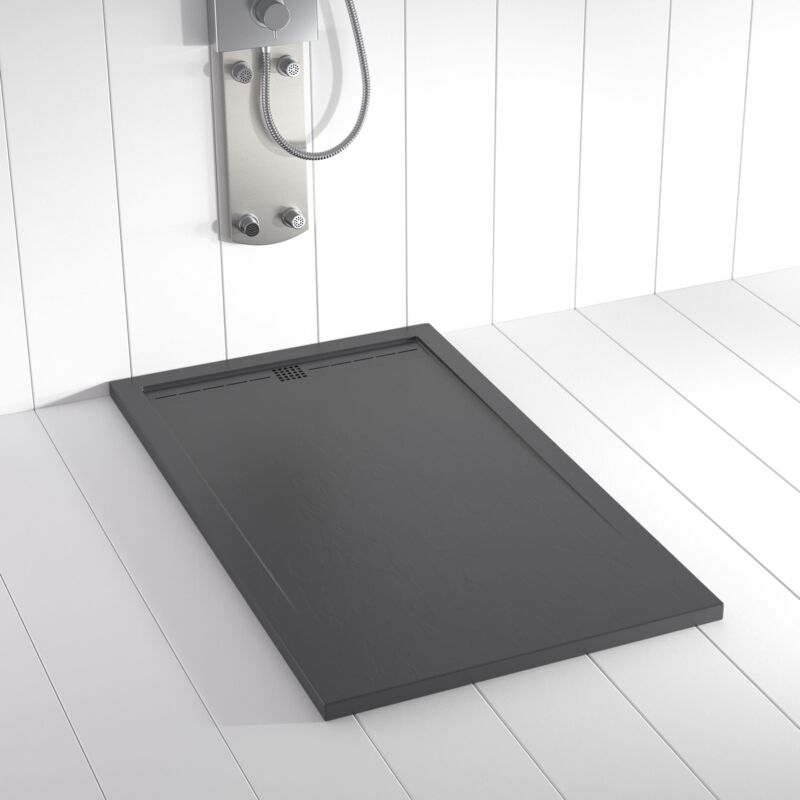 

Shower Online - Plato de ducha FLOW Antracita 90x170 cm (Rejilla pintada)