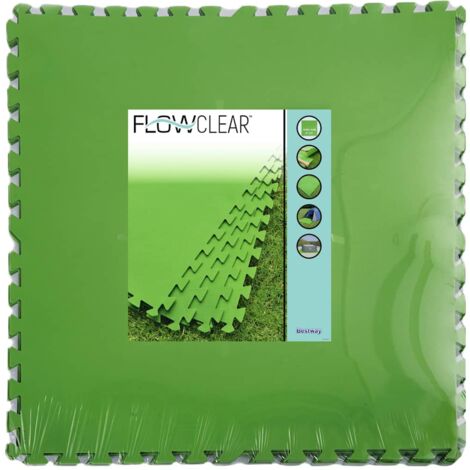 Flowclear Protecteurs de sol de piscine 9 pcs vert 5,47 m² Bestway