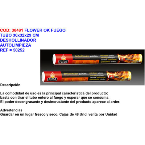 FLOWER deshollinador quimico para chimeneas / estufas 175 gramos