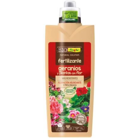 FLOWER Fertilizante ecológico para geranios y plantas florales (1l)
