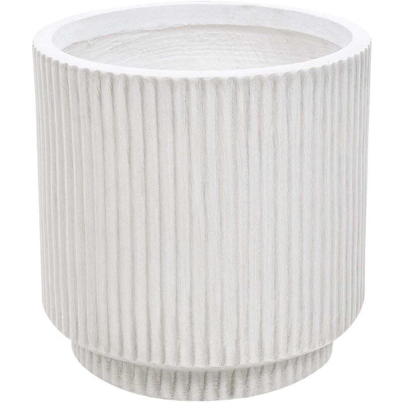Beliani Plant Pot Daria 24 Cm Off-white