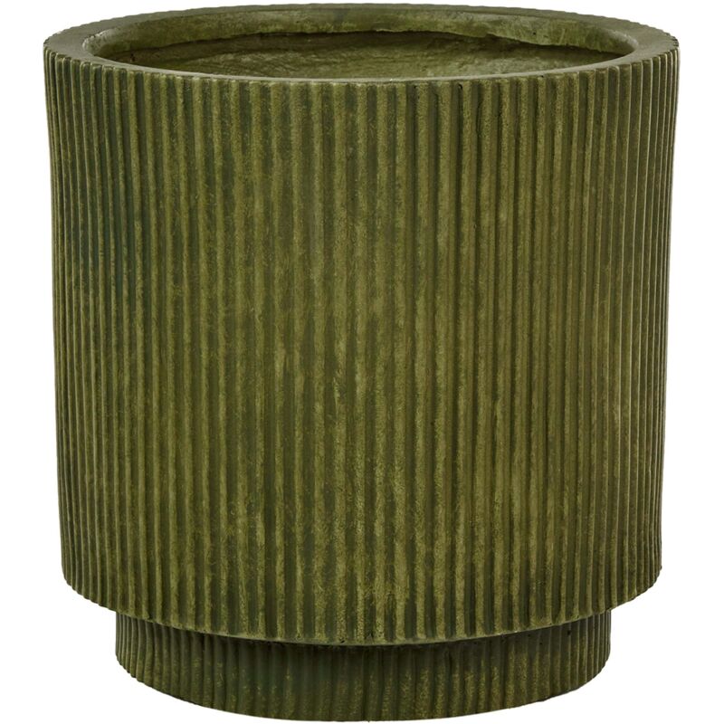 Beliani Plant Pot Daria 30 Cm Olive Green