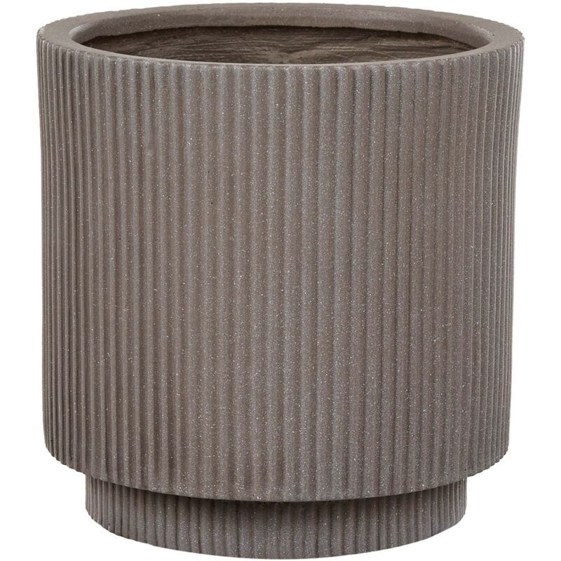 Beliani Plant Pot Daria 30 Cm Taupe