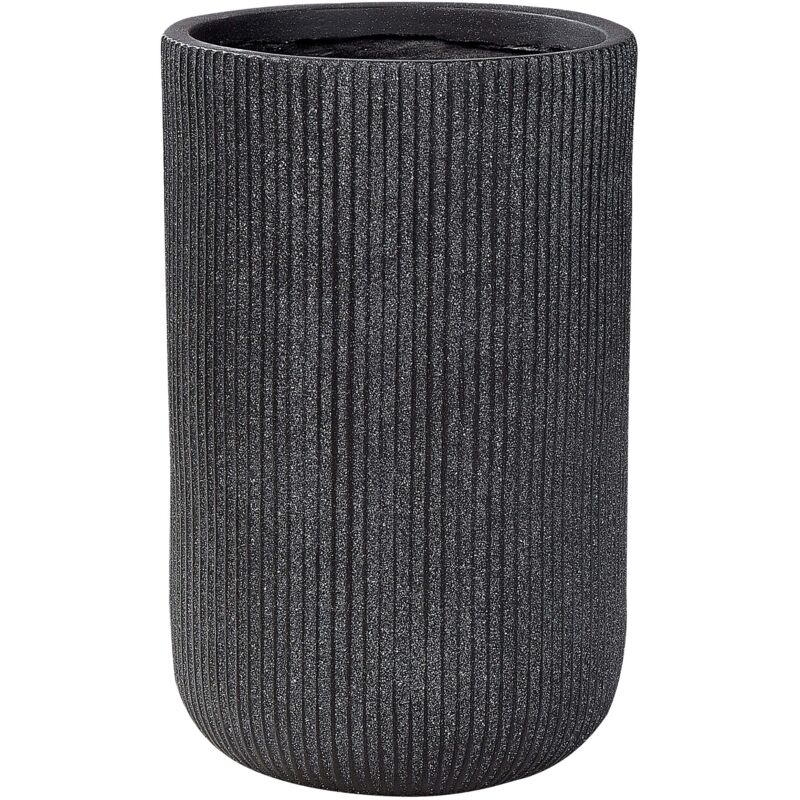Beliani Plant Pot Eantio 30 Cm Black
