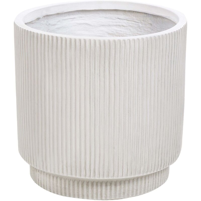 Beliani Plant Pot Daria 37 Cm Off-white