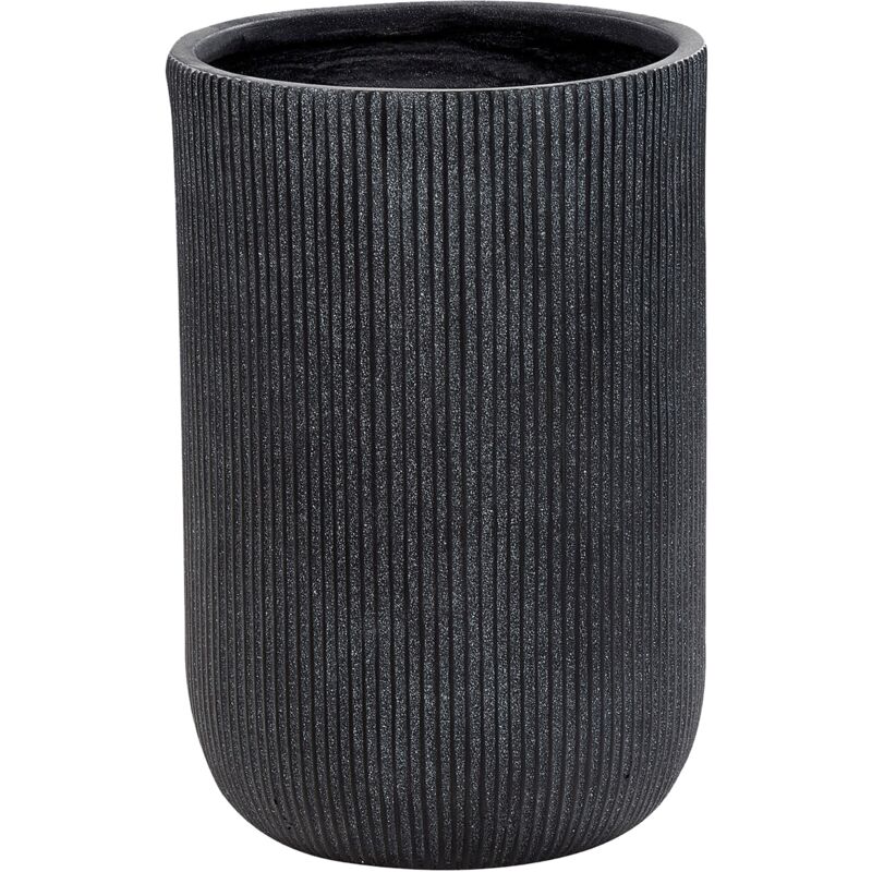 Beliani Plant Pot Eantio 37 Cm Black