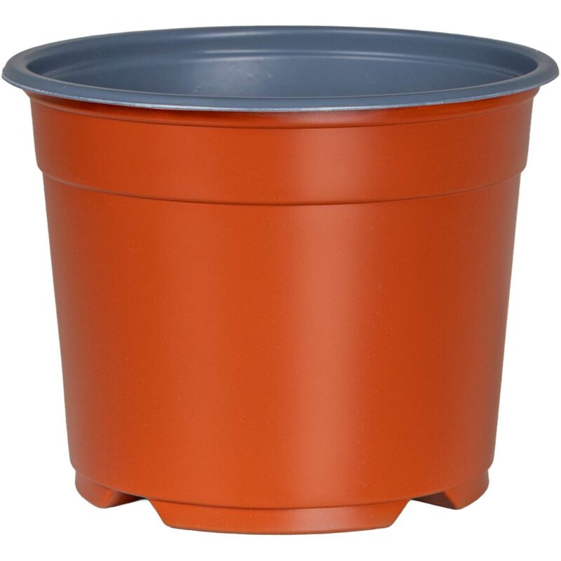 Round Flower Pot 100 Pcs Terracotta Ø 10 X 8 Cm Plastic Vidaxl