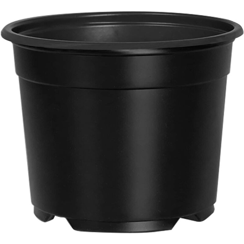 Round Flower Pot 100 Pcs Black Ø 10 X 8 Cm Plastic Vidaxl