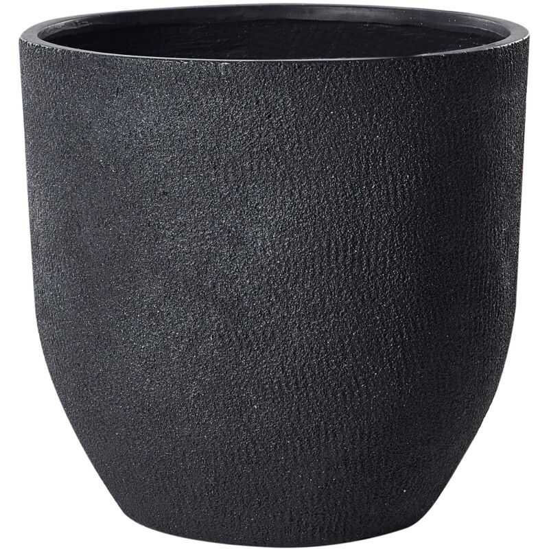 Beliani Plant Pot Kannia 55 Cm Graphite Grey