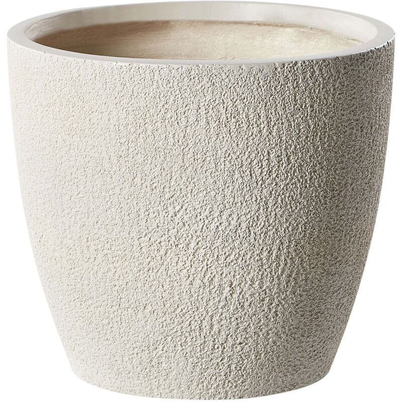 Beliani Plant Pot Kannia 36 Cm Off-white