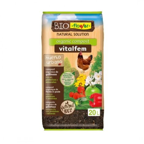 FLOWER Substrato Compost Orgánico VITALFEM 20 L