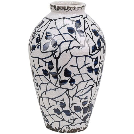 Flower Vase MALLIA Stoneware 20 cm White