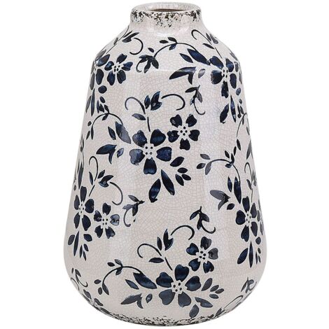 Flower Vase MARONEIA Stoneware 20 cm White