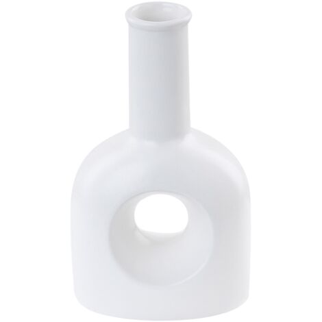 Flower Vase THEBES Ceramic 22 cm White