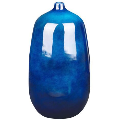 Flower Vase VITORIA Ceramic 45 cm Dark Blue