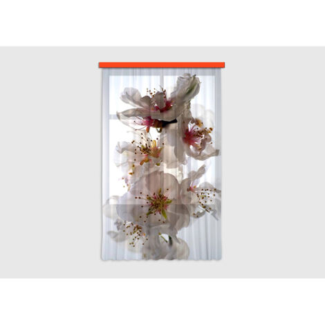 Flowers, rideau imprimé fleurs 140x245 cm, 1 pièce