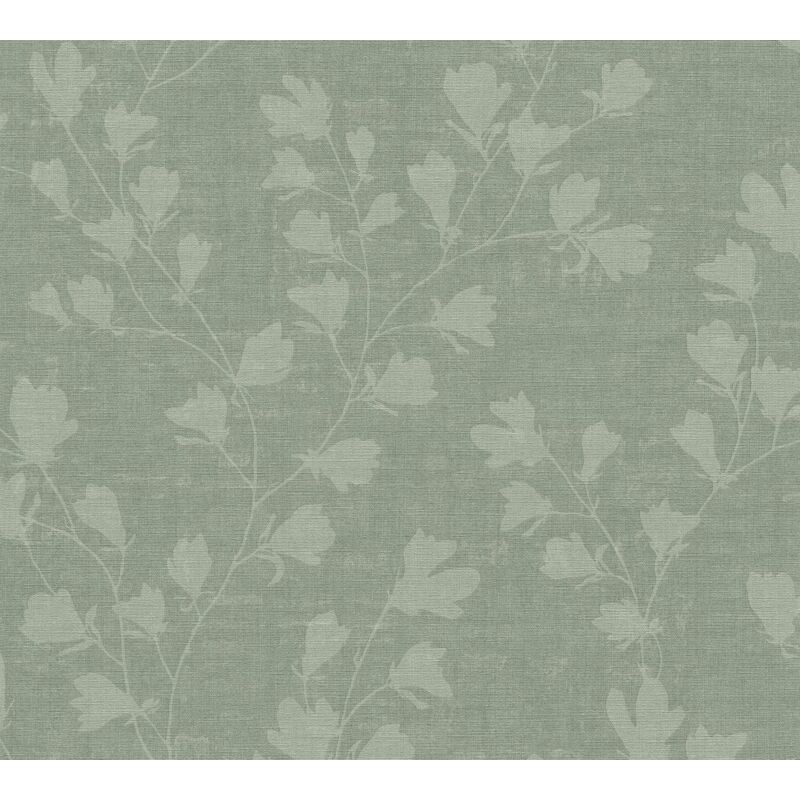 Flowers wallcovering wall Profhome 387473 hot embossed non-woven wallpaper slightly textured with floral ornaments matt green mint green green grey