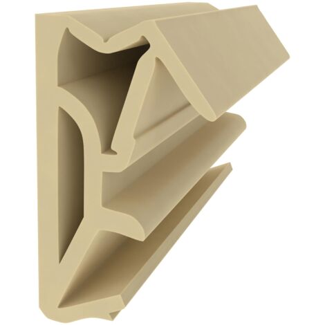 Flügelfalzdichtung 12 mm Falzhöhe für Holzflügel - Beige - 12 Meter - Fensterdichtung - Silikon - Holzfenster
