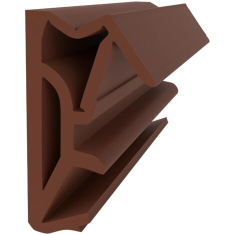 Flügelfalzdichtung 12 mm Falzhöhe für Holzflügel - Braun - Muster - Fensterdichtung - Silikon - Holzfenster