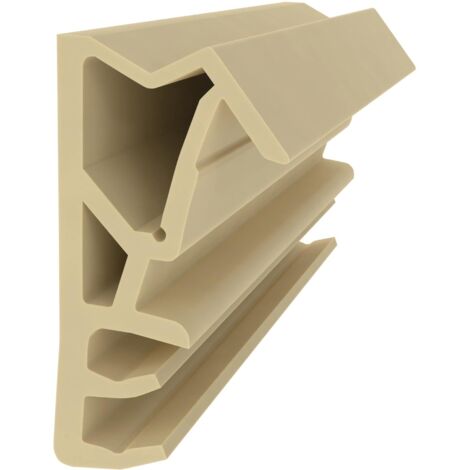 Flügelfalzdichtung für Holzfenster - Beige - Muster - 12 mm Falzhöhe - Dichtung Flügelrahmen Fenster - Gummiprofil für Holzrahmen