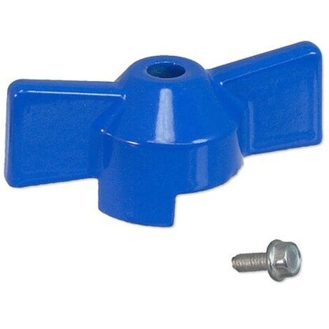 Flügelgriff blau für Kugelhahn - Größe 1