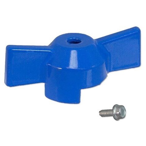 Flügelgriff blau für Kugelhahn - Größe 2