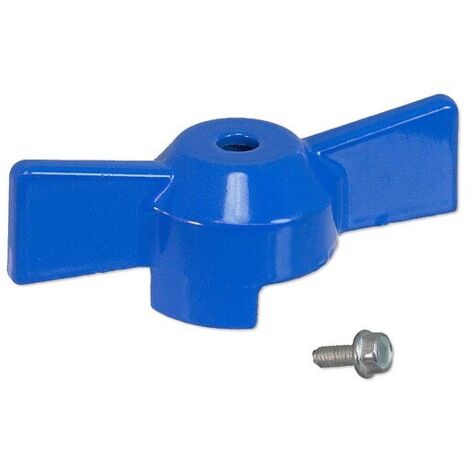 Flügelgriff blau für Kugelhahn - Größe 3