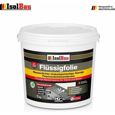 ISOLBAU Flüssigfolie 7 kg Original Dichtfolie Hoch-Flexibel Abdichtung Bad Dusche