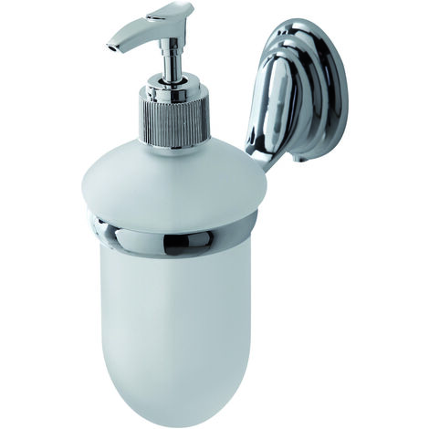 Flüssigseifenspenderhalter aus Stahl/satiniertem Glas Easy Line – 091008B