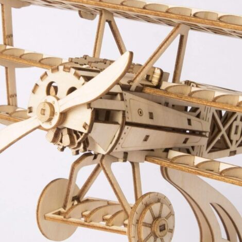 Flugzeug-3D-Holzpuzzle (210 x 178 x 122 mm), Modellbausatz für Erwachsene, Dekoration für Zuhause oder Büro