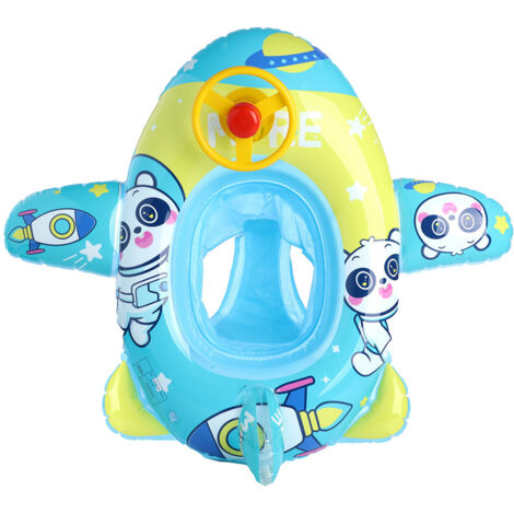 Flugzeug-Schwimmring Sommer-Essentials Wasserspielzeug Aufblasbarer Kinder-Schwimmring (1-5 Jahre), mit Aufblaspumpe