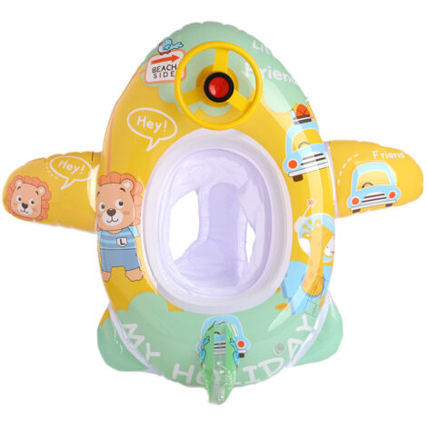 Flugzeug-Schwimmring Sommer-Essentials Wasserspielzeug Aufblasbarer Kinder-Schwimmring (1-5 Jahre), mit Aufblaspumpe