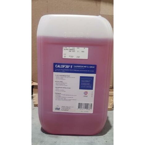 Fluide caloporteur 20 litres – Antigel sanitaire – Protection circuits chauffage central – Plage d'utilisation -25/+240°C – Produits Chimiques Du Mont Blanc