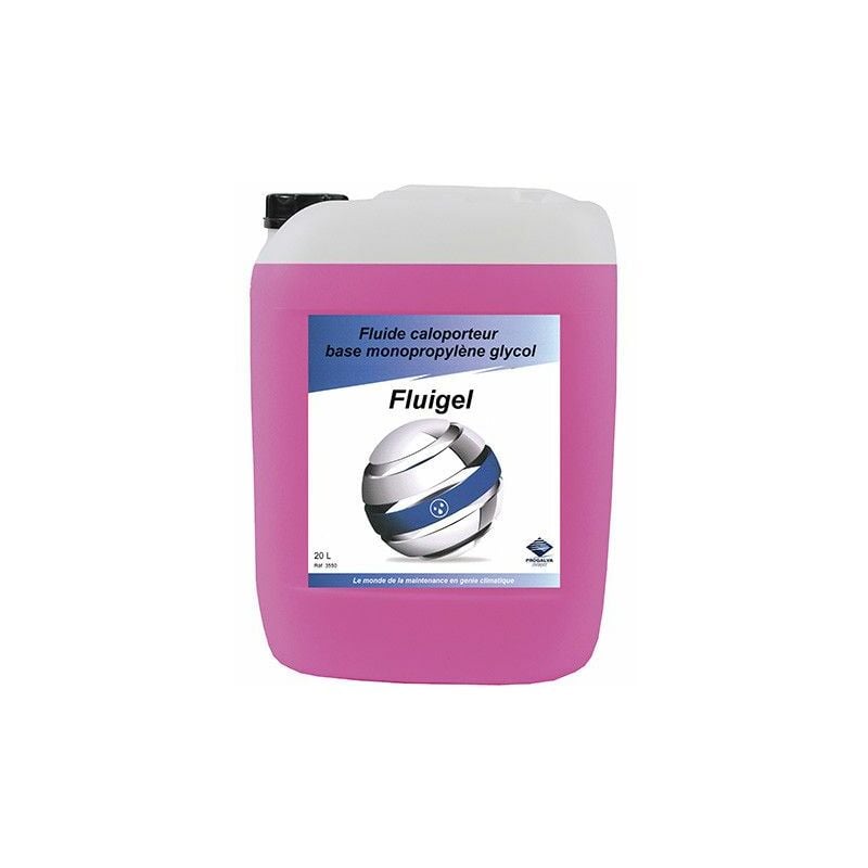 Fluide caloporteur antigel glycol -25°,dilué 20L,solaire, chauffage, géothermie