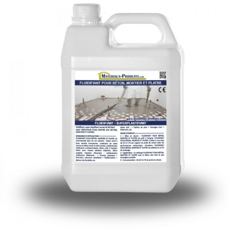 Fluidifiant pour béton, mortier et plâtre - 2.4 Kg Marron Matpro