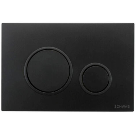 FLUIDMASTER Placca Schwab Vela Doppio Scarico Nero Opaco