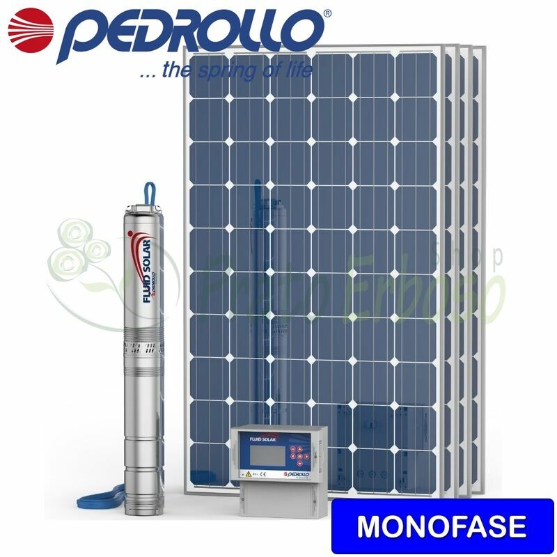 

Pedrollo - FLUIDO SOLAR 4/4 - Kit, bomba eléctrica, solar 750 W
