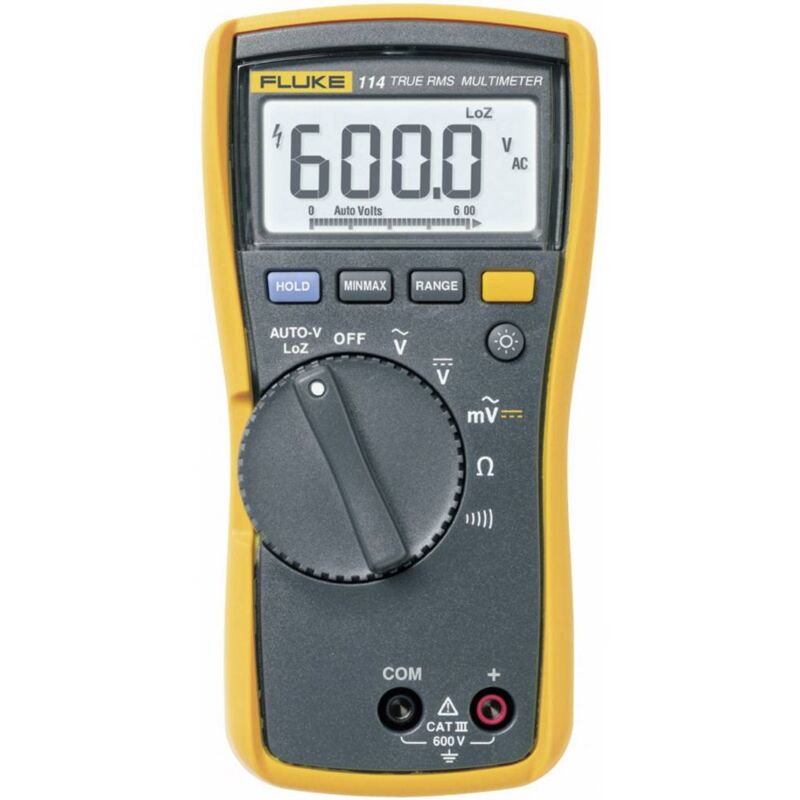 Image of 114 Multimetro portatile digitale cat iii 600 v Display (Counts): 6000 - Fluke