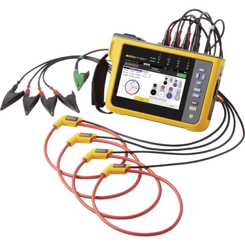 Fluke - 1773, Power Quality Analyzer Analyseur de réseau avec fonction enregistreur, avec pince ampèremétrique W488542