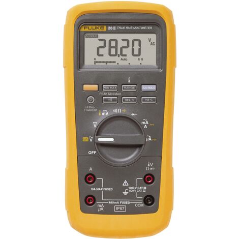Fluke 28II/EUR Multimètre numérique étanche (IP67) CAT III 1000 V, CAT IV 600 V Affichage (nombre de points): 20000 Q51286